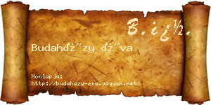 Budaházy Éva névjegykártya