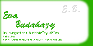 eva budahazy business card